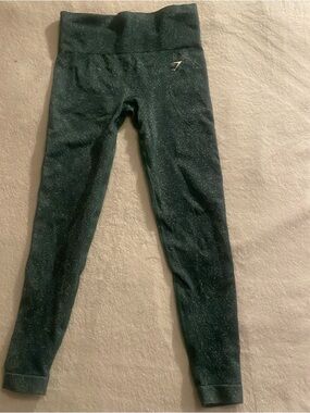 Gymshark Kids Forest Green Flecked High-Waist Leggings